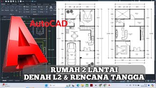 CARA MEMBUAT RUMAH 2 LANTAI  GAMBAR DENAH LANTAI 2 PART 3 [upl. by Orv]