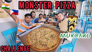 Mahina sa Kain ang mga Indians  MONSTER PIZZA Mukbang Challenge  Bimbo Cornejo Vlogs [upl. by Aicela]