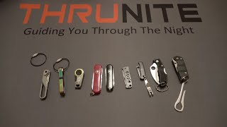 NEW Thrunite Keychain Knife Comparison Spyderco SOG Boker Gerber Wenger amp Victorinox [upl. by Rasaec]