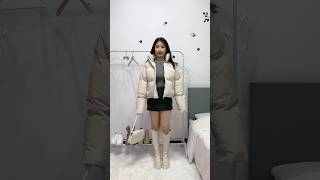 短版羽絨棉外套穿搭 4 colors  Lynn Outfit chineseoutfit outfitlookbook ootd lookbookkorean outfitinspo [upl. by Essam]