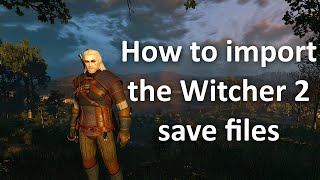 How to import the Witcher 2 save files in The Witcher 3 NextGen [upl. by Alejandrina263]