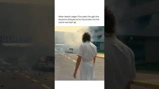 When Heath Ledger thought the explosion delayed so he improvised and the scene was kept [upl. by Hugon]