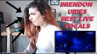 Female Vocalist REACTS to Brendon Uries BEST Live Vocals [upl. by Mackler]