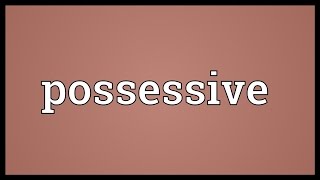 Possessive Meaning [upl. by Ynes]