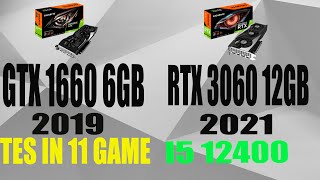 GTX 1660 6GB VS RTX 3060 12GB  INTEL I5 12400  1080P  ULTRA HIGH [upl. by Llerahs]