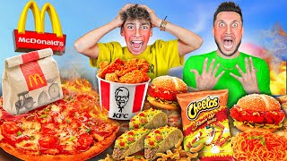 Eating the SPICIEST FOOD From Every Fast Food Restaurant [upl. by Pihc173]