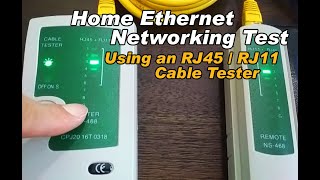 How to test and check Home Ethernet Network continuity using a RJ45RJ11 Cable Tester [upl. by Yntrok]