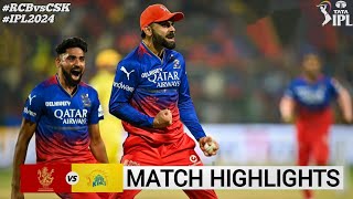 RCB vs CSK 68th Match IPL 2024 Highlights  IPL Highlights 2024  Cricket ipl 2024 highlights today [upl. by Mcclees]