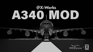 Airbus A340 XWorks Mod  XPlane 12 TEASER [upl. by Ahsa599]