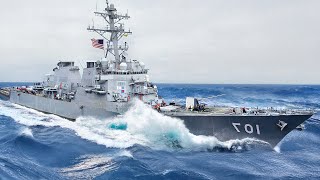 Life Aboard US Massive Destroyer Battling Scary Waves in the Ocean [upl. by Allegra]