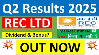 REC LTD Q2 results 2025  REC results today  REC Share News  REC Share latest news  REC Dividend [upl. by Zelle]