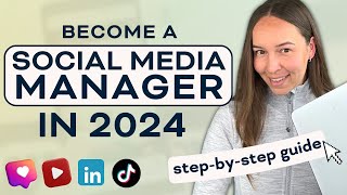 How to Become a Social Media Manager in 2024 even w no experience [upl. by Araiet]