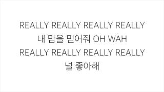 위너 ウィナー－「REALLY REALLY」 LYRICS 가사 한국어 [upl. by Coltin804]