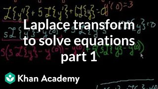 Laplace transform to solve an equation  Laplace transform  Differential Equations  Khan Academy [upl. by Prosperus226]