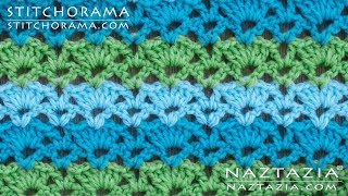 HOW to CROCHET SHELL STITCH  Stitchorama by Naztazia [upl. by Cilla]