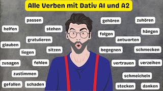 Die 25 wichtigsten DativVerben A1A2 mit BeispielenMost common dative verbs in German with examples [upl. by Inoek]