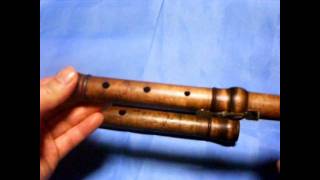 Charles Bizey Traverso Wooden one key Baroque Flute [upl. by Yeargain]