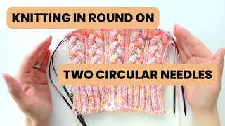 How to Knit in the Round with Two Circular Needles  Knitting Tutorials  Knitty Natty [upl. by Arze]