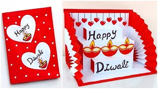 DIY Diwali Pop up card 2023  Handmade Diwali greeting card  How to make easy Diwali card [upl. by Artina]