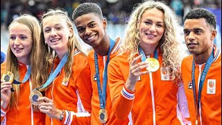 Femke Bol Lieke Klaver and TeamNL• Mixed 4x400m Relay • MEDAL CEREMONY 🇳🇱 Olympic Champions 🇨🇵 🏆🥇 [upl. by Cleon]