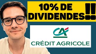 Action Crédit Agricole banque résiliente à 10 de dividendes sur PEA [upl. by Icyaj]