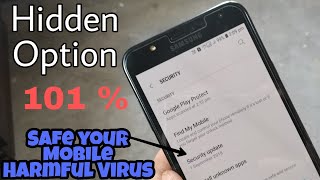 Samsung Device Hidden Option Protect Your Mobile Harmful Virus HINDI [upl. by Ahsai]