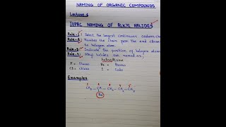 IUPAC Naming of Alkyl Halides  Naming Organic Compounds 06 [upl. by Ayahc]