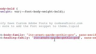 How to install Adobe Fonts to Shopify Dawn theme [upl. by Hummel267]