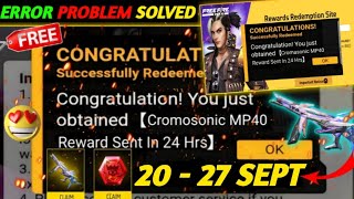 FREE FIRE REDEEM CODE TODAY 21 SEPTEMBER REDEEM CODE FREE FIRE  FF REDEEM CODE TODAY 21 SEPTEMBER [upl. by Ecylla]