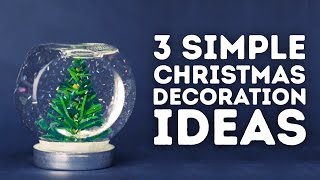 3 Christmas holiday decorations you can make at home l 5MINUTE CRAFTS [upl. by Guthrey]