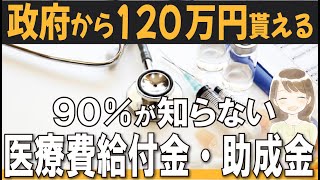 【99％が知らない】申請すれば政府から120万円貰える！医療費給付金・助成金とは？ [upl. by Zerep]