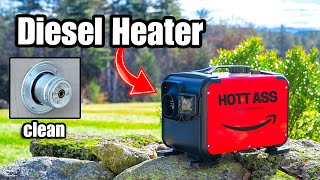 How to Heat a Small shop with a BUILT IN Diesel Wall Heater [upl. by Netram333]