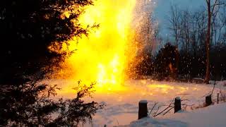 Thermite explosion over 100lbs Massive [upl. by Ecam]