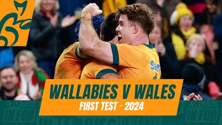 Wallabies v Wales Highlights  First Test  2024 [upl. by Norvil]