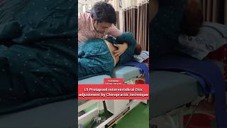 L5 Prolapsed intervertebral Disc adjustment by Chiropractic technique shorts [upl. by Emiolhs]