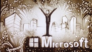 Microsoft  Sand animation by SandShow  Песочная анимация [upl. by Tegirb]