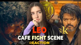 Russian Girl Reacts  Leo cafe fight scene [upl. by Henke]