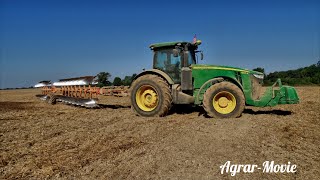 BIG PLOWING  John Deere 8335r amp charrue Huard 12 corp  DJI PHANTOM [upl. by Fishback]