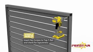 How to assemble a Fenstar Horizontal Aluminium Slat Gate Panel [upl. by Saerdna]