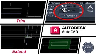 Trim Extend amp its Modes in AutoCAD [upl. by Gertrud]