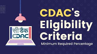 CDAC Eligibility Criteria for Different Courses  Minimum Required percentage  CDAC Courses [upl. by Olivier]