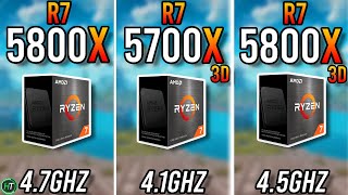 Ryzen 7 5800X vs Ryzen 7 5700X3D vs Ryzen 7 5800X3D [upl. by Ayokal]