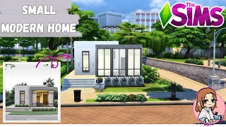 Recreating a small modern home from Pinterest  Sims 4  Speed Build  No CC [upl. by Cassandre]