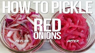 How to Make Homemade Pickled Red Onions  SAM THE COOKING GUY [upl. by Aicre815]