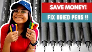 How to REVIVE DRY PEN  Fix Fineliners that are Dried out  Get a dried up pen to Work Again [upl. by Minda]