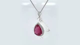 Rubellite Diamond and Rock Crystal 18ct Gold Pendant  Fei Liu Fine Jewellery [upl. by Dupaix]