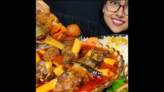 ASMR EATING SPICY CHICKEN CURRY🔥 BASMATI RICE  shorts mukbangnasmreating mukbangasmr asmr [upl. by Zak]