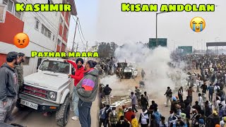 Kashmir mai gadi ka pathar maar diya 😡 or delhi pahuchna mushkil ho gaya 😭 Kisan Andolan [upl. by Groark299]