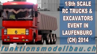 BIG RC TRUCKS amp EXCAVATORS 18th SCALE MINI TRUCK DRIVER LAUFENBURG SWISS Oct 2014 [upl. by Arramahs463]