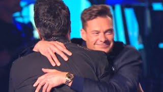 American Idol Luke Bryan Comforts Ryan Seacrest After Emotional Performance [upl. by Haletky]